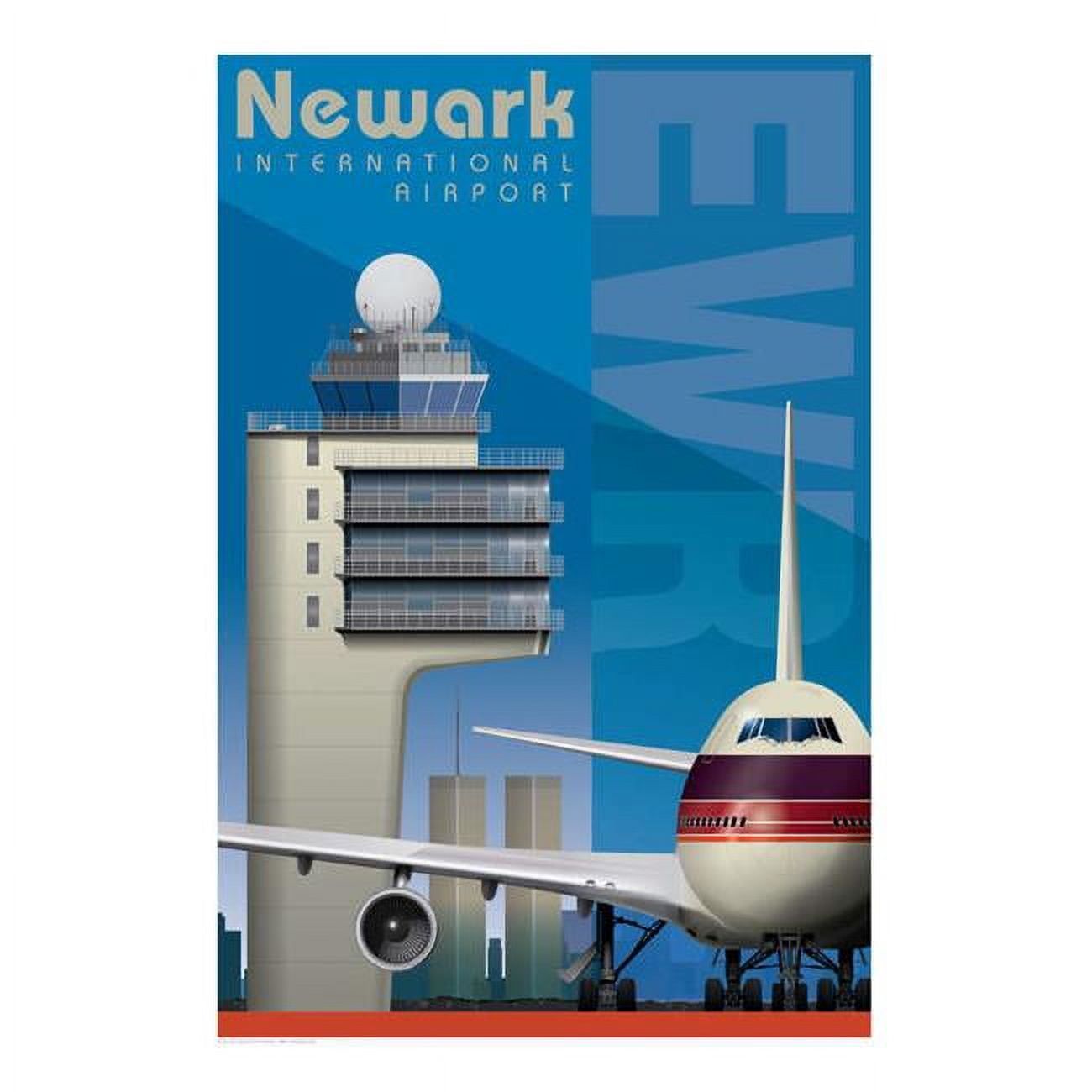 Jetage Aviation Art JA049 14 x 20 in. EWR Newark Airport Poster
