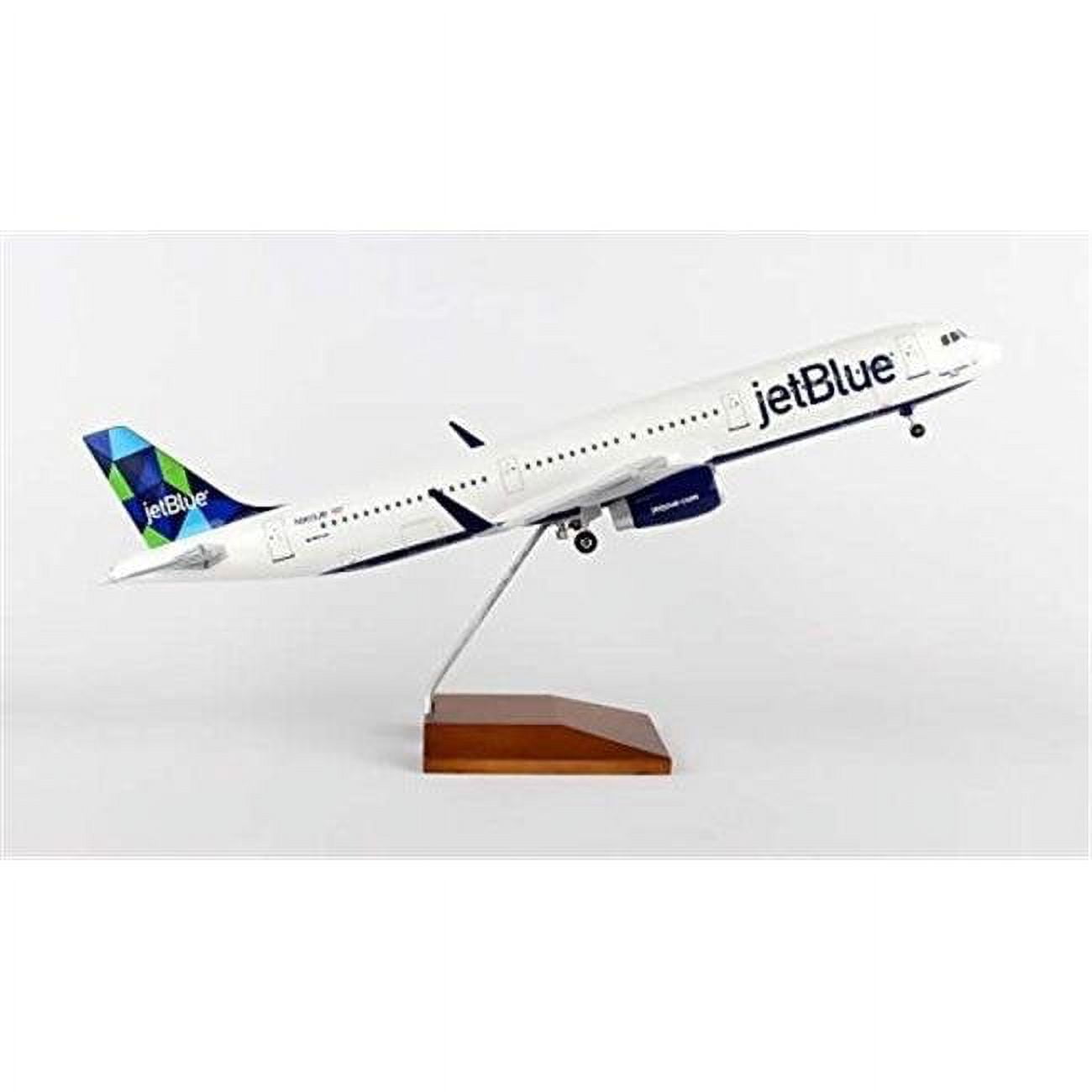 Skymarks Supreme SKR8321 Skymarks Jetblue A321&#44; 1 is to 100 Mint with Wood Stand & Gear Air Plane Toy