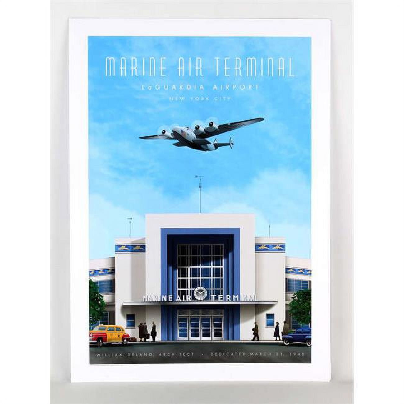 Jetage Aviation Art JA054 14 x 20 in. Laguardia Marine Air Terminal Poster