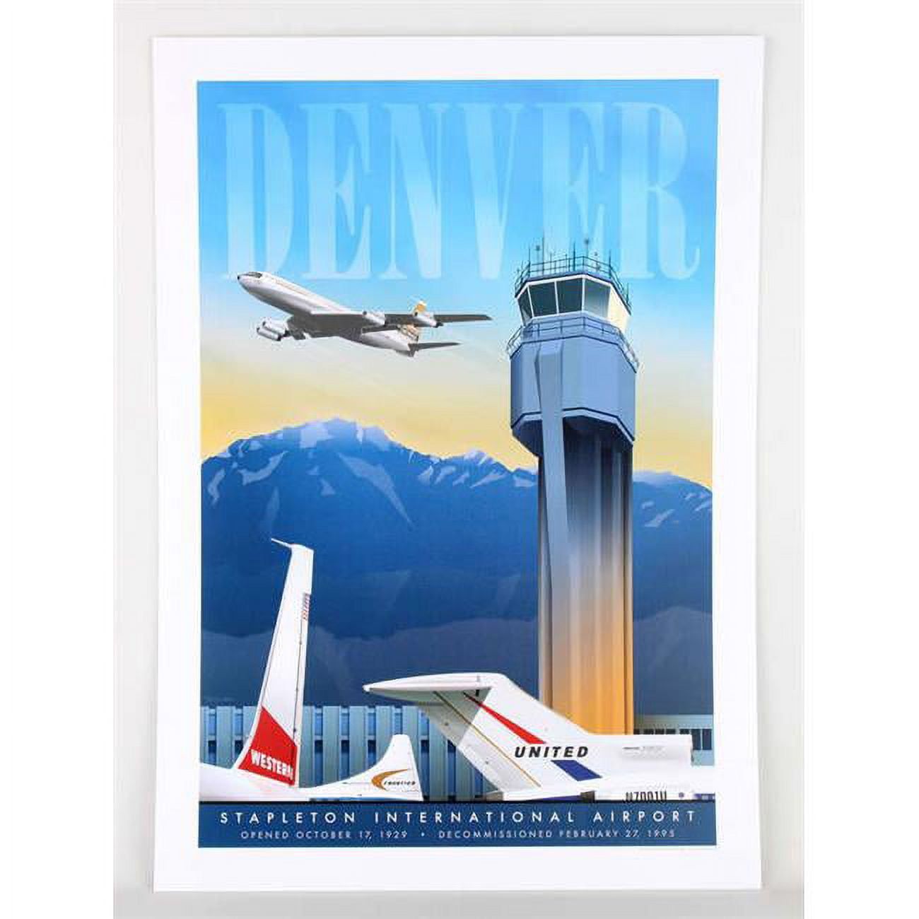 Jetage Aviation Art JA064 14 x 20 in. Denver Stapleton Airport Poster