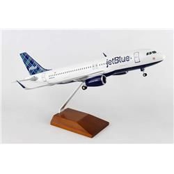 Skymarks SKR8354 1 isto 100 Jetblue A320 Tartan Model Plane with Wood Stand & Gear