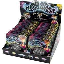 DDI 2284990 Flash Stache Light Up Mustache Countertop Display Case of 24