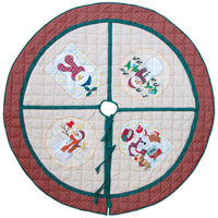 Patch Magic TSJLYS Jolly Snowmen&#44; Treeskirt 54 in. Dia