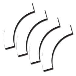 DIY Industries 25-1006-11-601 Symbol Arc&#44; 11 in. - White&#44; 20 pc.