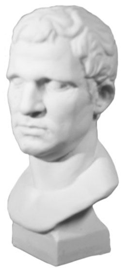 Torino GES-200-2 Plaster Cast Mini Head Of Julius Caesar Sculpture