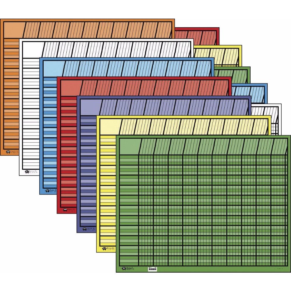 Creative Shapes Etc 076254 Large Horizontal Incentive Chart - Set Of 12
