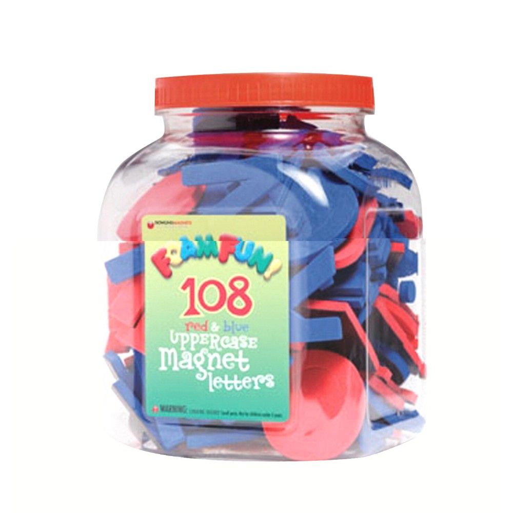 Dowling Miner Magnetics 076739 Miner Foam Fun Magnetic Letters&#44; Uppercase&#44; Set - 108
