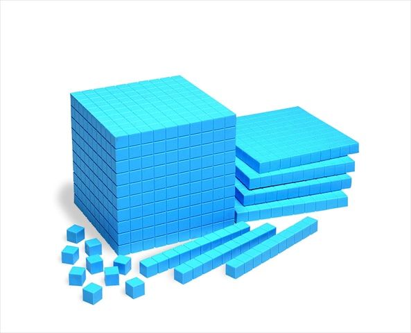 Base 10 Components Plastic Units&#44; Blue&#44; Pack - 100