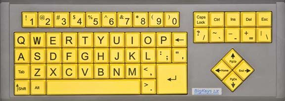 AbleNet 12000012 Bigkeys Lx&#44; Yellow&#44; Qwerty