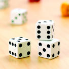 Edx Dice Set&#44; White With Black Dots