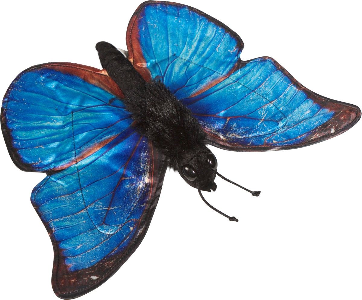 14 In. Butterfly - Butterfly Blue Morpho&#44; Animal Puppet