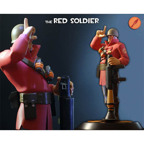 Gaming Heads GH006 Red Soldier Team Fortress Statue