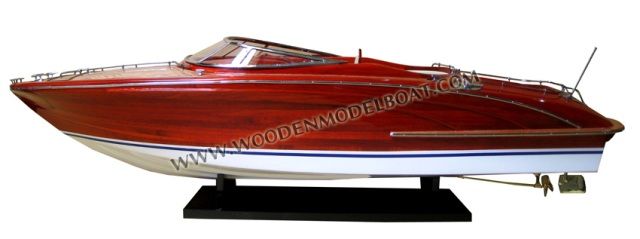 Gia Nhien SB0010P-60 Riva Rama 44 Lacquer Finished Wooden Model Speed Boat