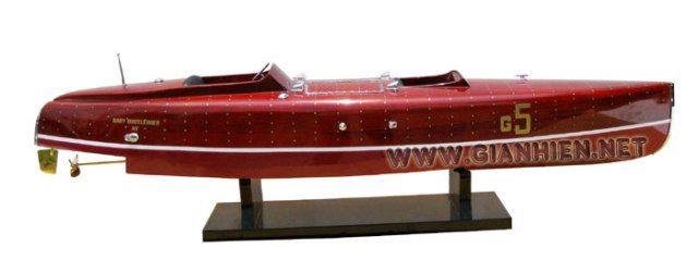 Gia Nhien SB0030P-90 Baby Bootlegger Wooden Model Speed Boat