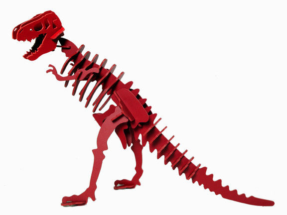 Boneyard Pets REX-KRED T-Rex Dinosaur 3D Puzzle&#44; Red