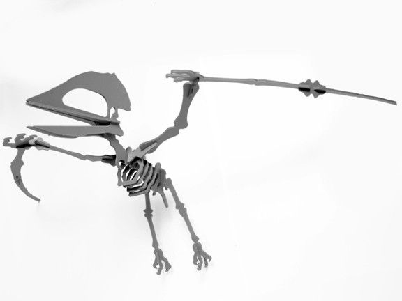 Boneyard Pets TUP-KGRA Tupuxuara Dinosaur 3D Puzzle&#44; Gray