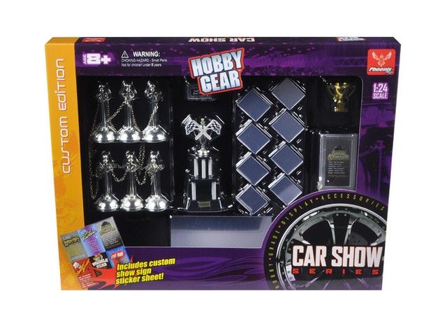 Phoenix Toys 18410 Accessories Car Show Trophy Winner Set Ford 1-24 Diecast Model Cars