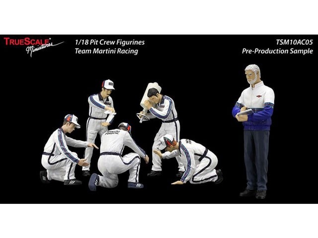 True Scale Miniatures 10AC05 F1 Pit 1-18 Crew Figures Team Martini Racing Set of 6