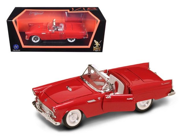 1955 Ford Thunderbird Red with Red Roof 1-18 Diecast Model Car