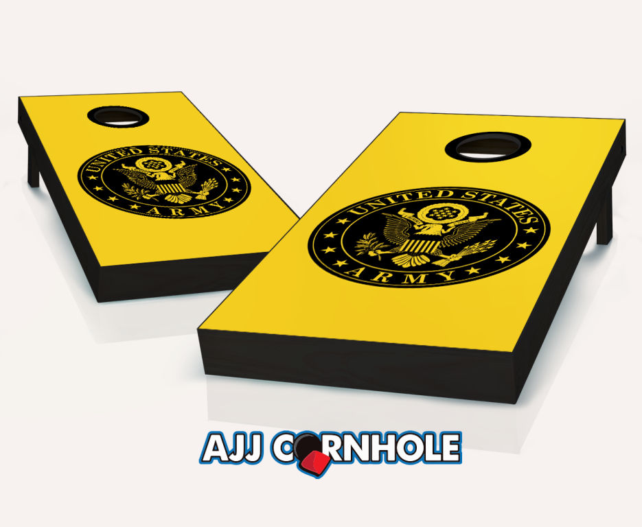 AJJCornhole 107-ArmySeal US Army Seal Theme Cornhole Set with Bags - 8 x 24 x 48 in.