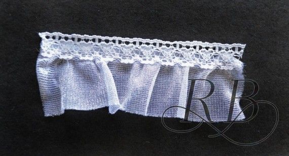 Ribbon Bazaar 7912 1 in. Gathered Lace PL2122&#44; White - By The Yard
