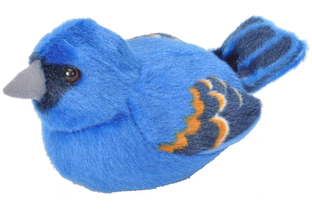 Wild Republic WR18232 Blue Grosbeak Stuffed Animal With Sound - 5 in.