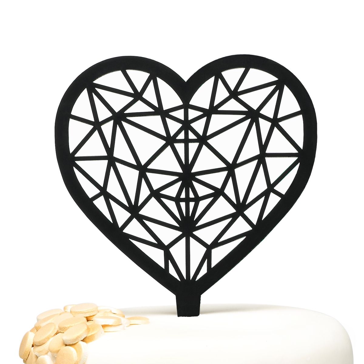 Hortense B. Hewitt 54850 Geo Heart - Cake Pick