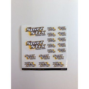 Spaz Stix SZXDECAL Sticker Decal Sheet 2 Large&#44; 6 Medium & 10 Small