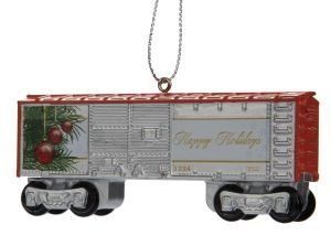Lionel LNL922048 4 in. Happy Holidays Boxcar Ornament