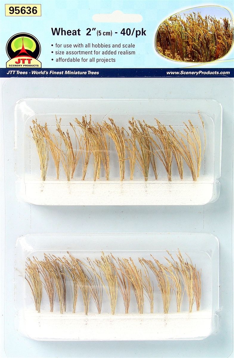 JTT Scenery Products JTT95636 2 in. O Wheat Scenery - Pack of 40