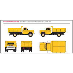Classic Metal Works MWI30444 HO 1960 Ford F500 Truck - Yellow