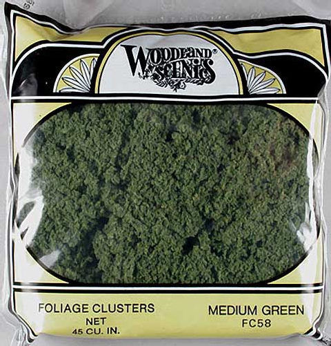 Woodland Scenics FC58 Medium Green Foliage Clusters for sale online 