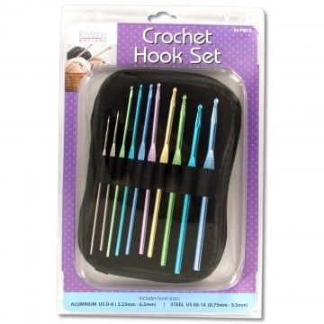 Buy Bulk Buys OS356-4 Aluminum & Steel Crochet Hooks Set with Case