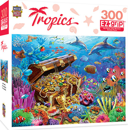 Masterpieces 31607 Tropics Lost Treasure EZ Grip Jigsaw Puzzle&#44; 300 Pieces