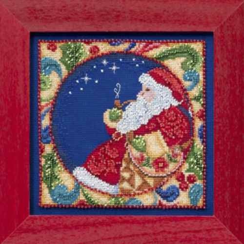 5 x 5 in. Santa Claus 2014 Bead Cross Stitch Kit - 18 Count