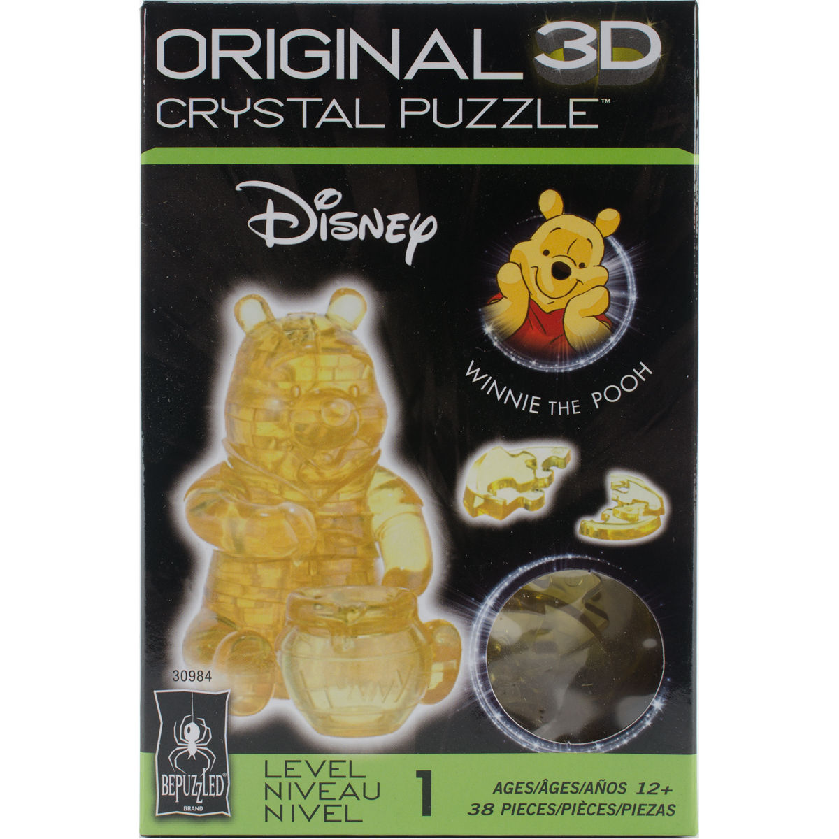 University Games 3DCRYPUZ-30984 3-D Licensed Crystal Puzzle - Winnie The Pooh