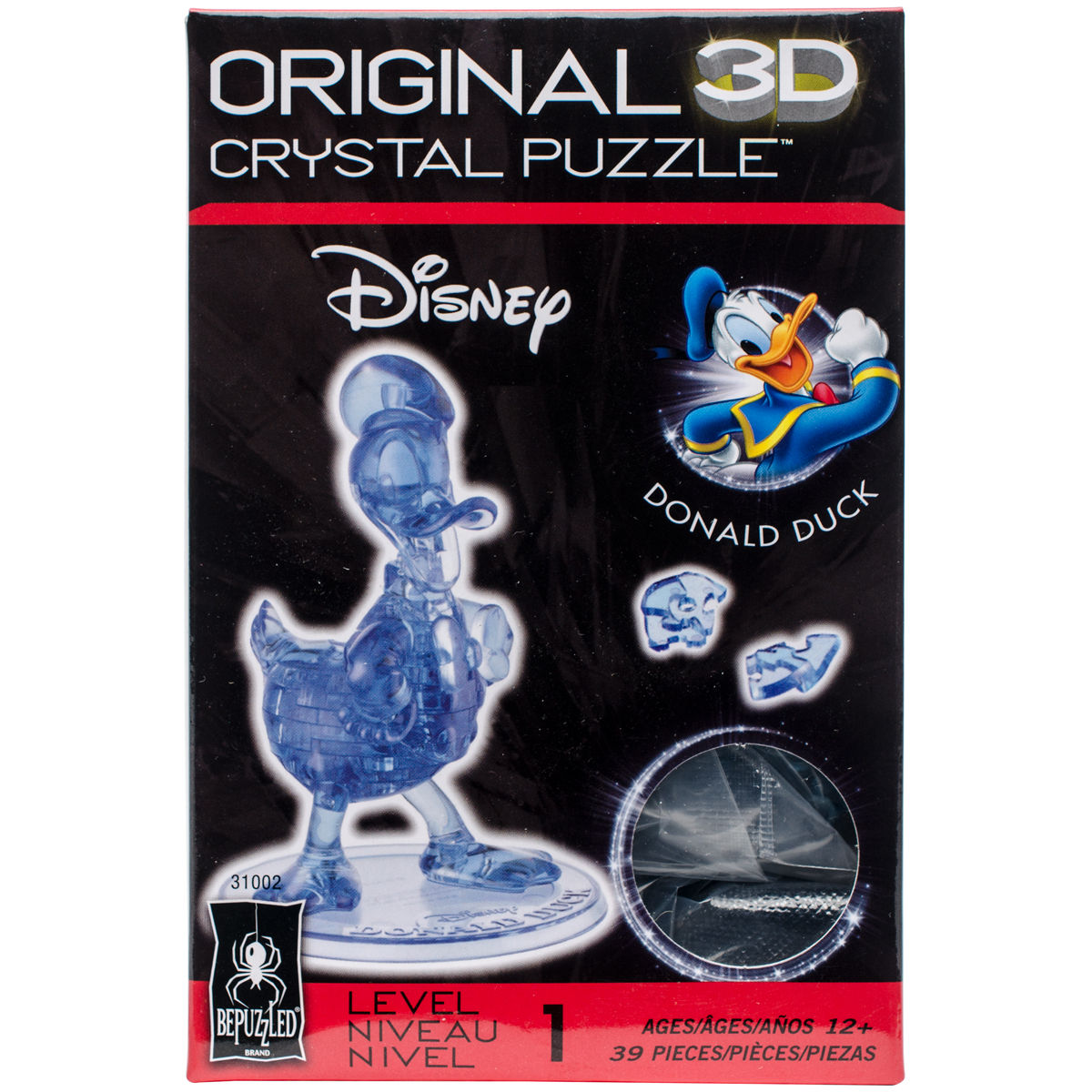 University Games 3DCRYPUZ-31002 3-D Licensed Crystal Puzzle - Donald Duck