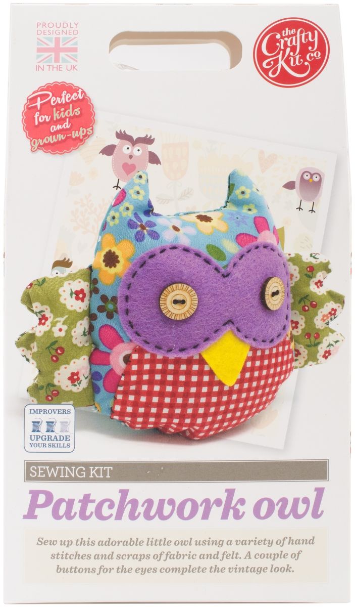 The Crafty Kit SK-0222 Patchwork Owl Sewing Kit
