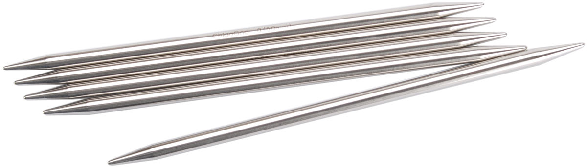 ChiaoGoo 6006-9 6 in. Double Point Stainless Steel Knitting Needles&#44; Size 9 - 5 per Pack