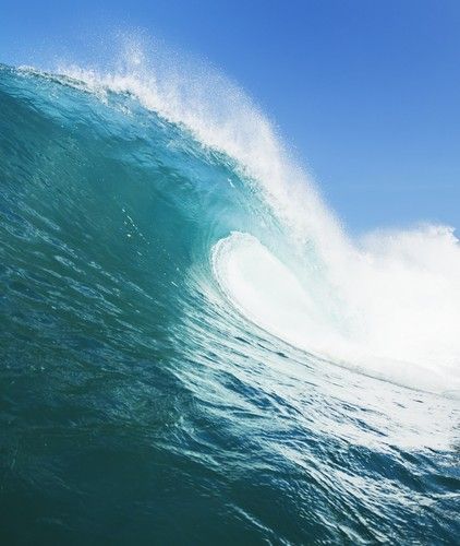 Posterazzi DPI12296765 Tropical Blue Ocean Wave Poster Print by Design Pics Vibe&#44; 12 x 15
