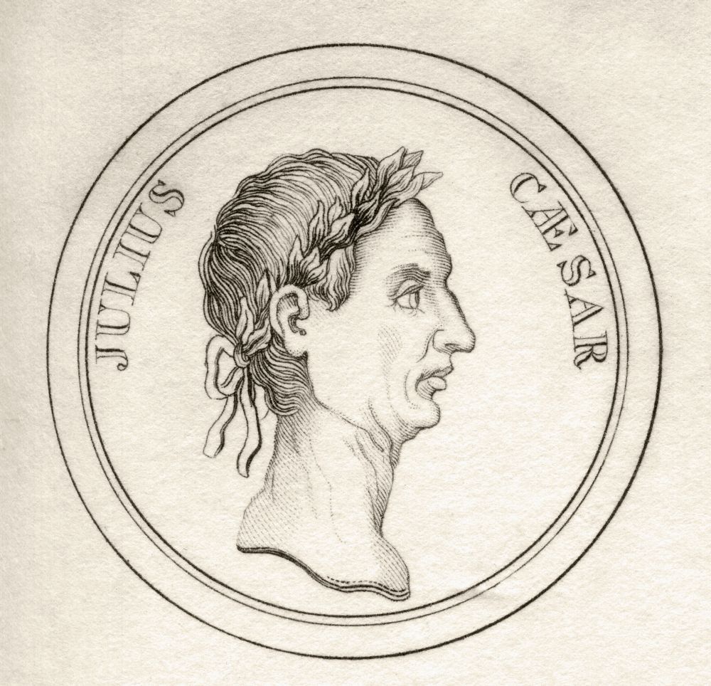 Posterazzi DPI1855636LARGE Gaius Julius Caesar Bc100 - 44 Roman General Dictator & Statesman From The Book Crabbs Historical Dictionary Published Poster Print, Large - 24 x 24