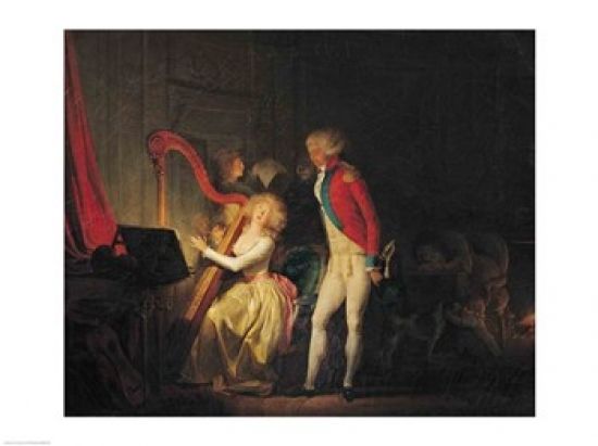 Posterazzi BALXIR92397LARGE The Improvised Concert Poster Print by Louis-Leopold Boilly - 36 x 24 in. - Large