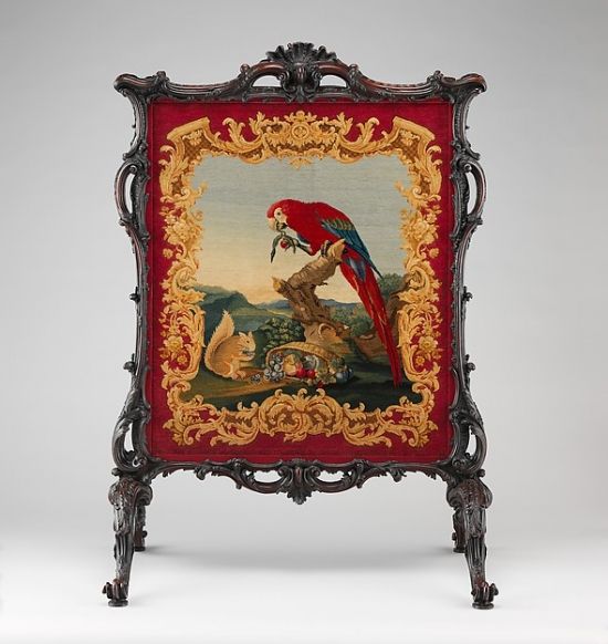 Public Domain Images MET203858 Cheval Fire Screen Poster Print by Panel Attributed To Thomas Moore&#44; 18 x 24