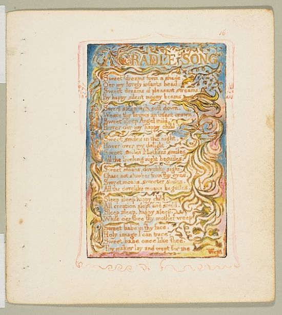 Public Domain Images MET347925 Songs of Innocence & of Experience - A Cradle Song Poster Print by William Blake&#44; British London 1757 - 1827 London&#44; 18 x 24