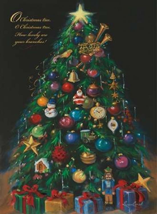 Sagebrush Fine Art PDXSC1190LARGE Christmas Tree Poster Print by Susan Comish&#44; 18 x 24 - Large