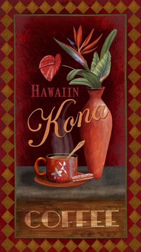 Porterfields PPFTW024 Kona Coffee Poster Print by Tom Wood&#44; 13 x 23