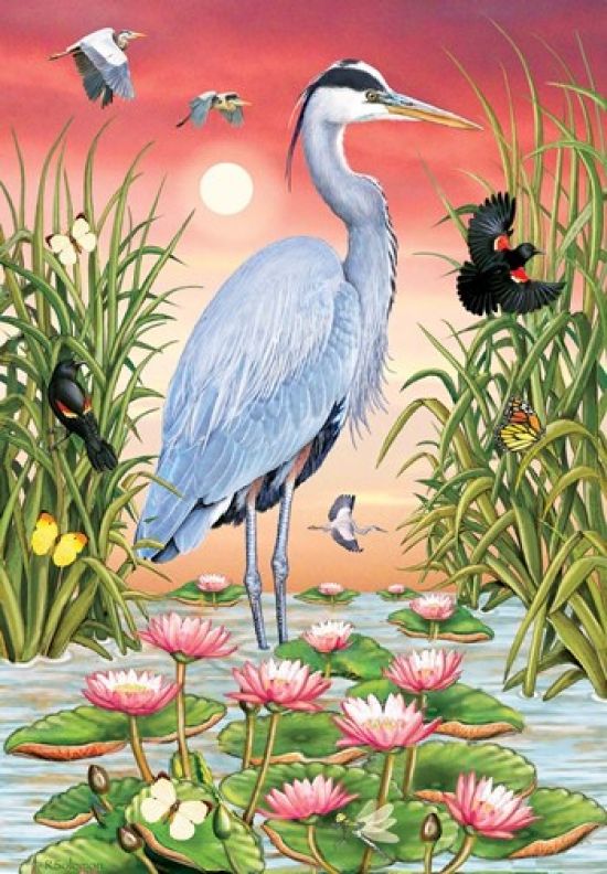 Porterfields PPFRS022 Great Blue Heron Poster Print by Rosiland Solomon&#44; 10 x 15