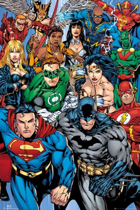 Poster Import XPS1426 Dc Comics Super Heros Poster Print&#44; 24 x 36
