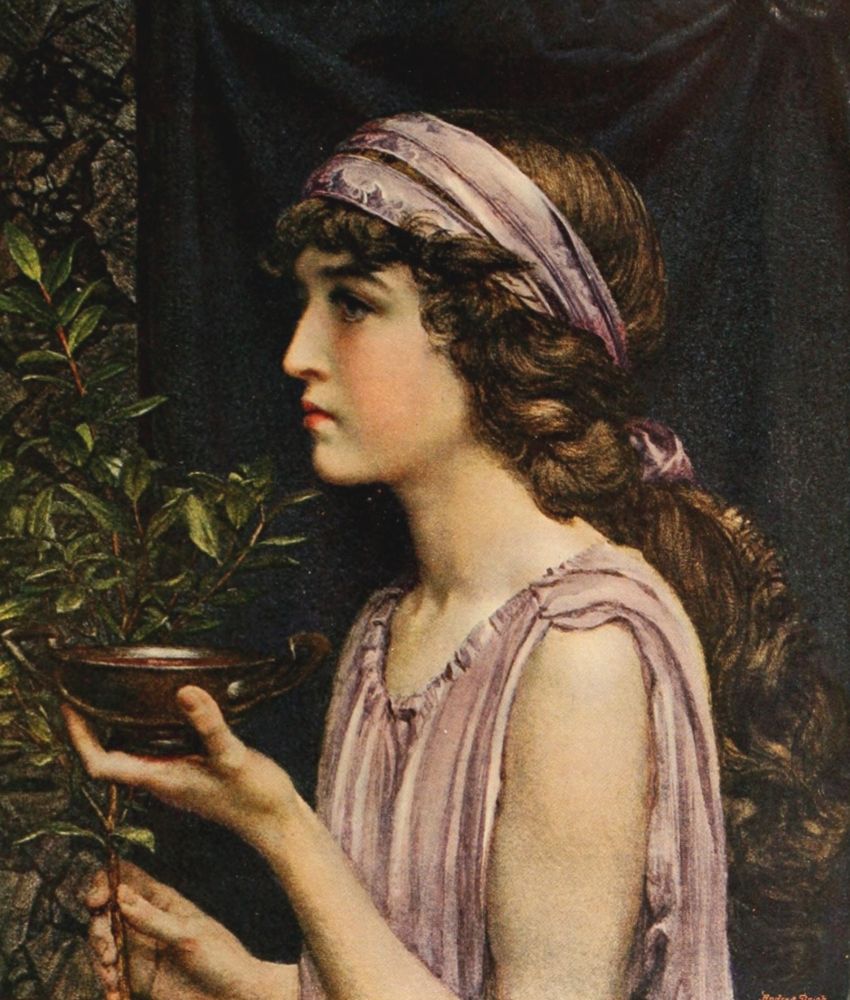Printable Heaven PPHPDA63925 The Magazine of Art 1898 The Offering Poster Print by Edward J. Poynter&#44; 18 x 24
