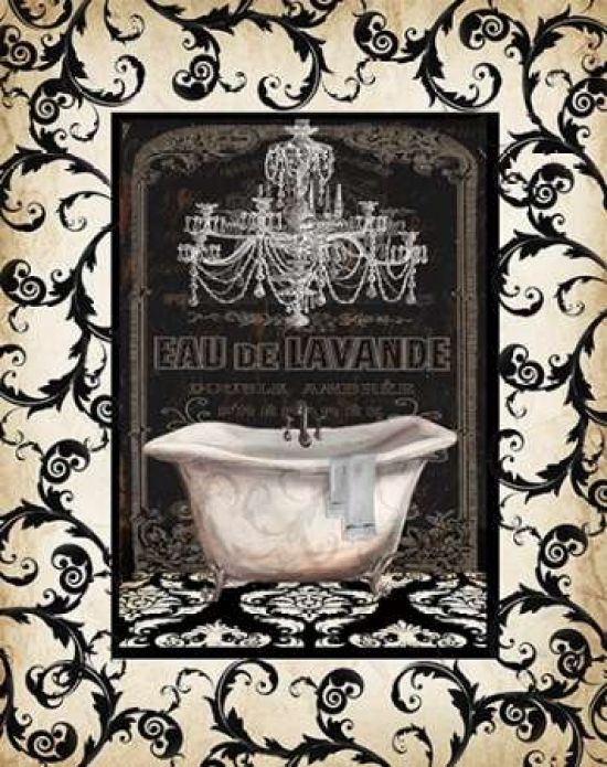 Roaring Brook Art PDXRB10871TSSMALL Midnight Bath with Border I Poster Print by Tre Sorelle Studios&#44; 11 x 14 - Small